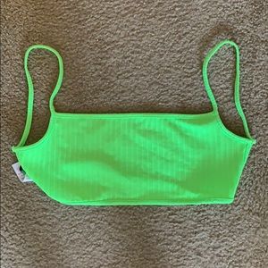 Neon green crop top